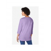 Perfect Three-quarter Sleeve V-neck Tunic