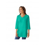 Perfect Three-quarter Sleeve V-neck Tunic