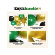 Versatile Green Gold Black Balloon Arch Kit