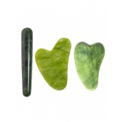 Natural Xiuyan Jade Massage Set For Body & Face