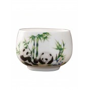 Elegant Sheep Fat Jade Porcelain Teacup