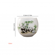 Elegant Sheep Fat Jade Porcelain Teacup