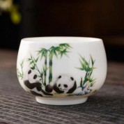 Elegant Sheep Fat Jade Porcelain Teacup