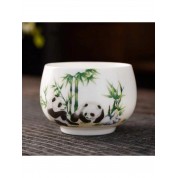 Elegant Sheep Fat Jade Porcelain Teacup