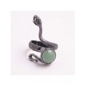 Natural Green Dongling Jade Snake Ring