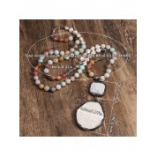 Bohemian Style Jade Glass Beaded Necklace