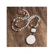 Bohemian Style Jade Glass Beaded Necklace