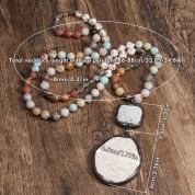 Bohemian Style Jade Glass Beaded Necklace