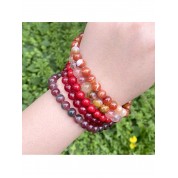 Red Series Natural Stone Beads For Diy Jewelry