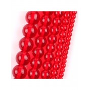 Red Series Natural Stone Beads For Diy Jewelry