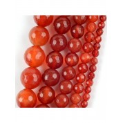 Red Series Natural Stone Beads For Diy Jewelry