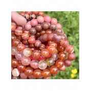 Red Series Natural Stone Beads For Diy Jewelry