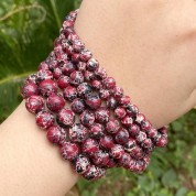 Red Series Natural Stone Beads For Diy Jewelry