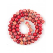 Red Series Natural Stone Beads For Diy Jewelry