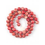 Red Series Natural Stone Beads For Diy Jewelry