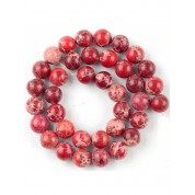 Red Series Natural Stone Beads For Diy Jewelry