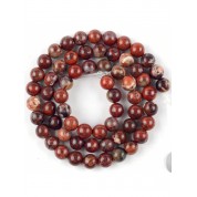 Red Series Natural Stone Beads For Diy Jewelry