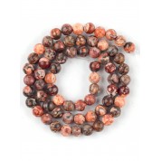 Red Series Natural Stone Beads For Diy Jewelry