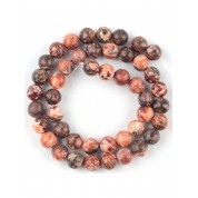 Red Series Natural Stone Beads For Diy Jewelry