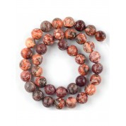 Red Series Natural Stone Beads For Diy Jewelry