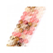 Red Series Natural Stone Beads For Diy Jewelry