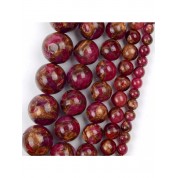 Red Series Natural Stone Beads For Diy Jewelry