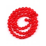 Red Series Natural Stone Beads For Diy Jewelry