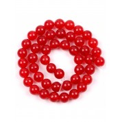 Red Series Natural Stone Beads For Diy Jewelry