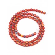 Red Series Natural Stone Beads For Diy Jewelry