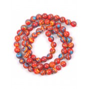 Red Series Natural Stone Beads For Diy Jewelry