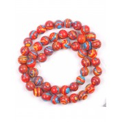 Red Series Natural Stone Beads For Diy Jewelry