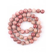 Red Series Natural Stone Beads For Diy Jewelry