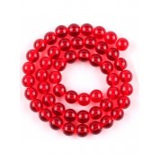 Red Series Natural Stone Beads For Diy Jewelry