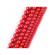 Red Series Natural Stone Beads For Diy Jewelry