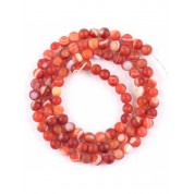 Red Series Natural Stone Beads For Diy Jewelry