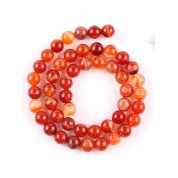 Red Series Natural Stone Beads For Diy Jewelry