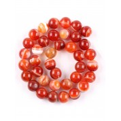 Red Series Natural Stone Beads For Diy Jewelry