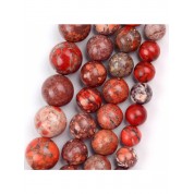 Red Series Natural Stone Beads For Diy Jewelry