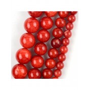 Red Series Natural Stone Beads For Diy Jewelry