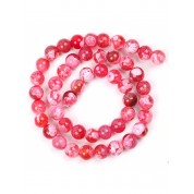 Red Series Natural Stone Beads For Diy Jewelry