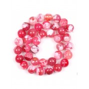 Red Series Natural Stone Beads For Diy Jewelry