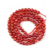 Red Series Natural Stone Beads For Diy Jewelry