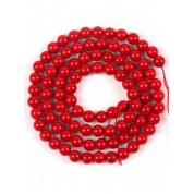 Red Series Natural Stone Beads For Diy Jewelry