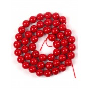 Red Series Natural Stone Beads For Diy Jewelry