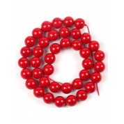 Red Series Natural Stone Beads For Diy Jewelry