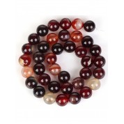 Red Series Natural Stone Beads For Diy Jewelry