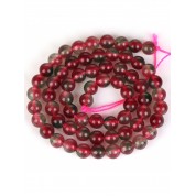 Red Series Natural Stone Beads For Diy Jewelry