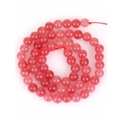 Red Series Natural Stone Beads For Diy Jewelry