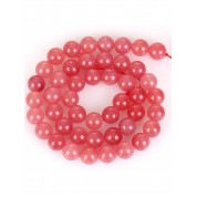 Red Series Natural Stone Beads For Diy Jewelry