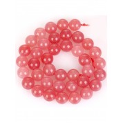 Red Series Natural Stone Beads For Diy Jewelry